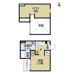 大物駅 徒歩7分 2階の物件間取画像